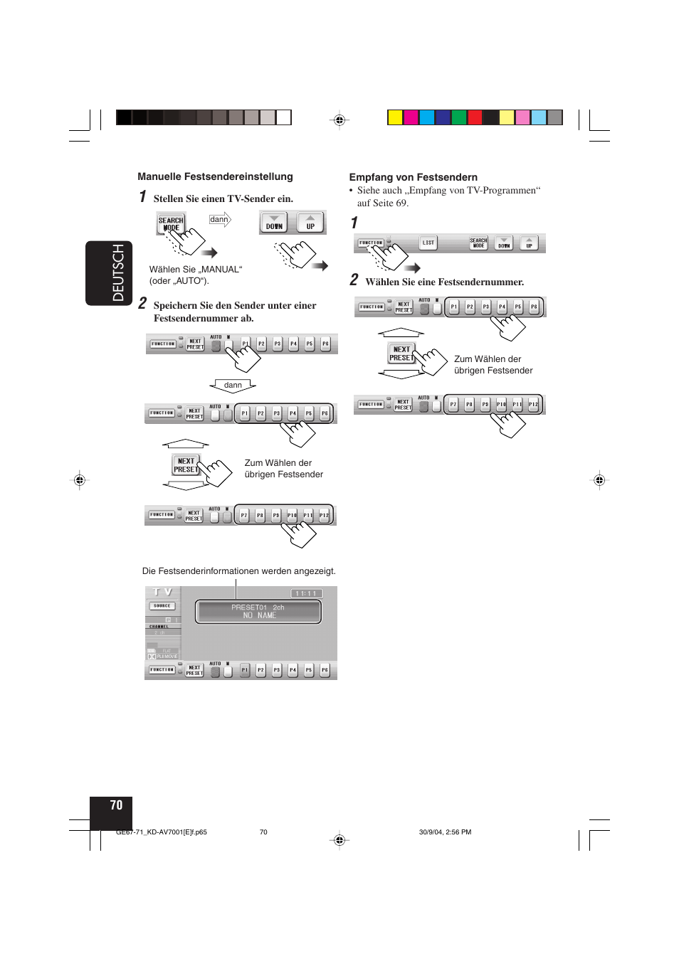 Deutsch | JVC KD-AV7001 User Manual | Page 160 / 363