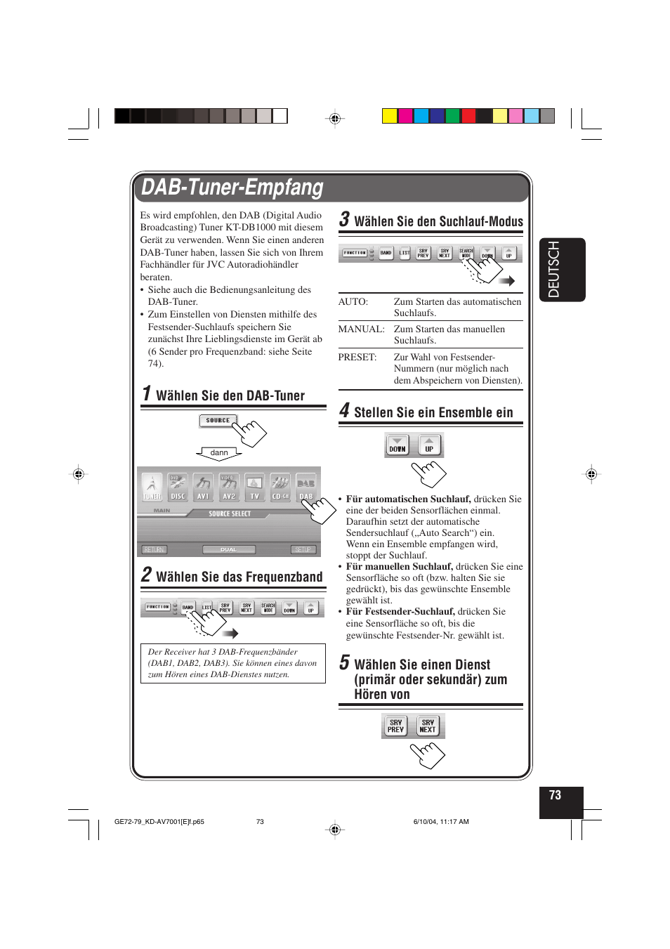 Dab-tuner-empfang | JVC KD-AV7001 User Manual | Page 163 / 363