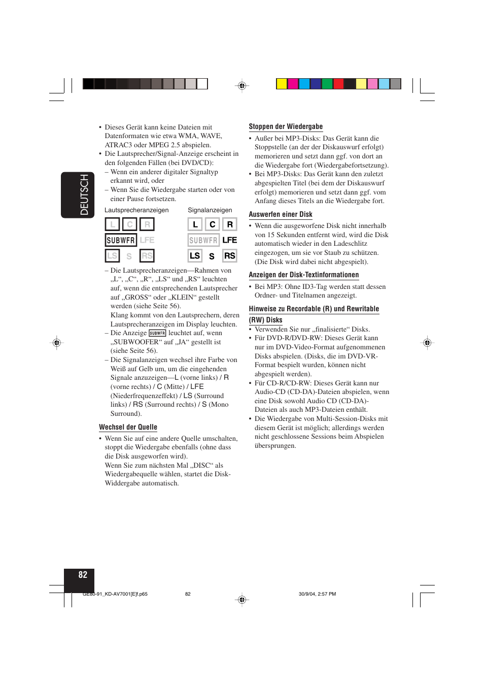 Deutsch | JVC KD-AV7001 User Manual | Page 172 / 363