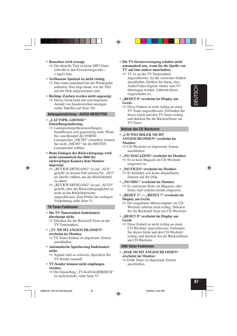 Deutsch | JVC KD-AV7001 User Manual | Page 177 / 363