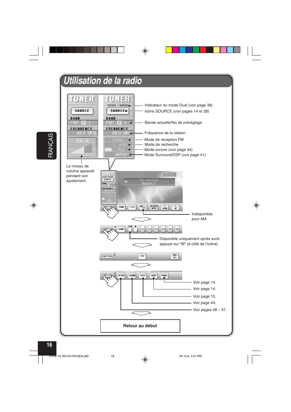 Utilisation de la radio, Français | JVC KD-AV7001 User Manual | Page 196 / 363