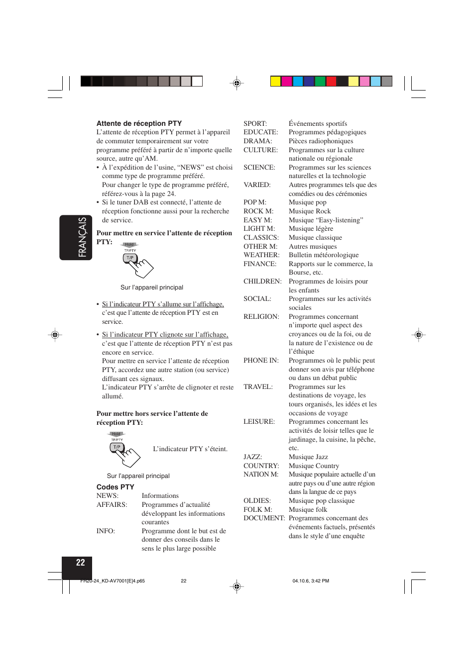 Français | JVC KD-AV7001 User Manual | Page 202 / 363
