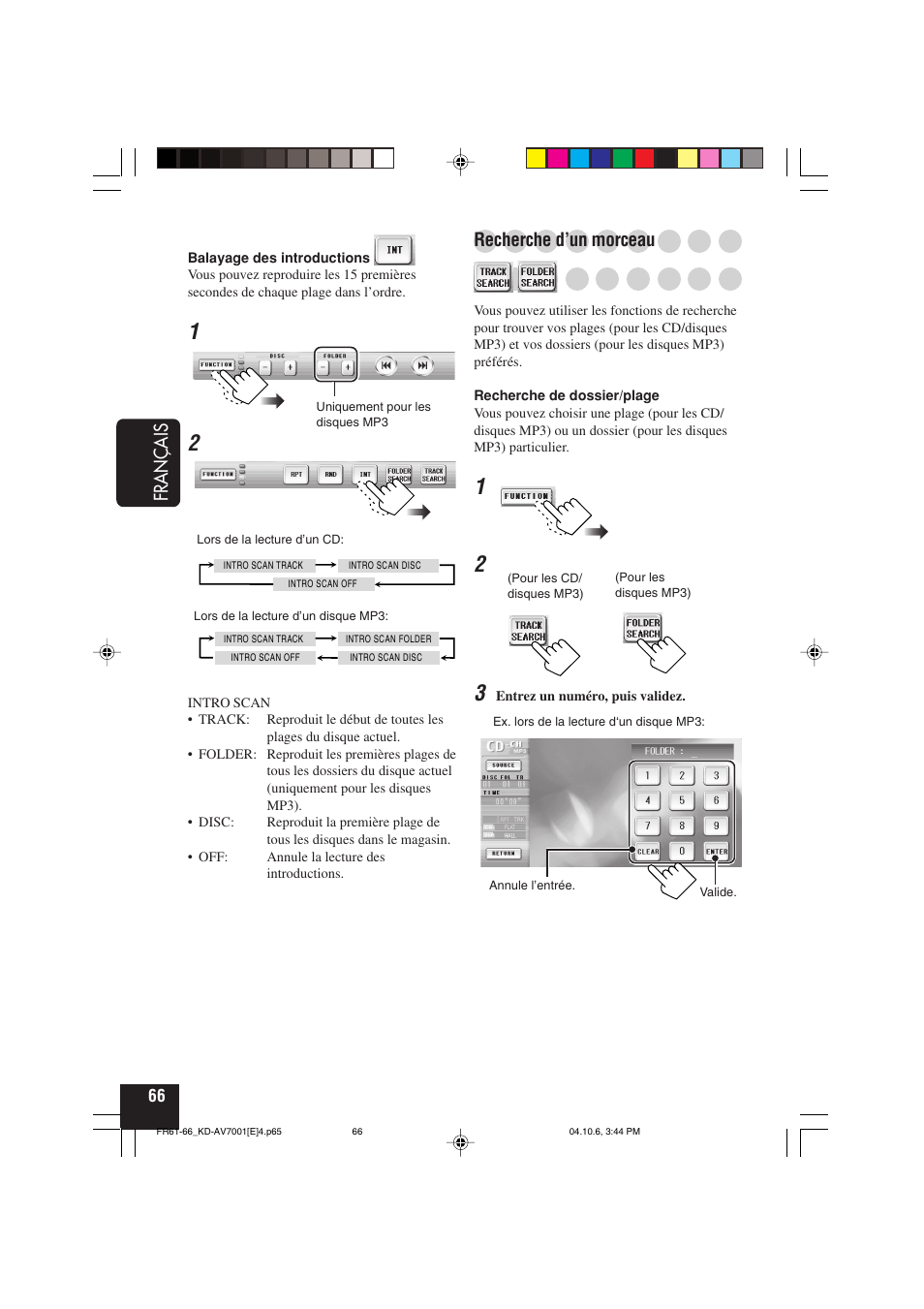 Français, Recherche d’un morceau | JVC KD-AV7001 User Manual | Page 246 / 363