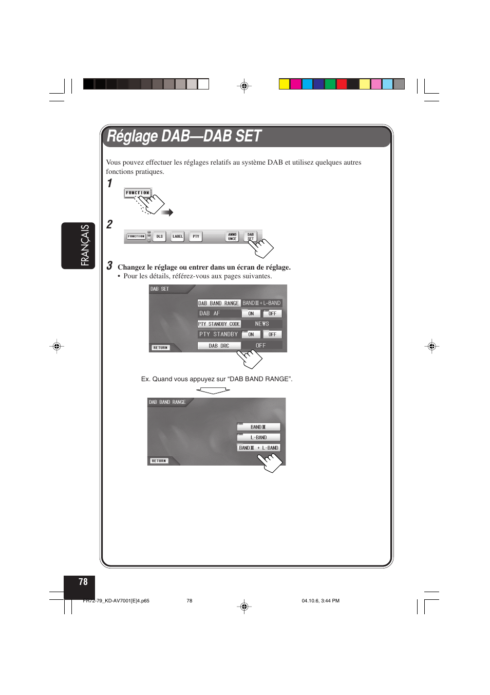 Réglage dab—dab set | JVC KD-AV7001 User Manual | Page 258 / 363