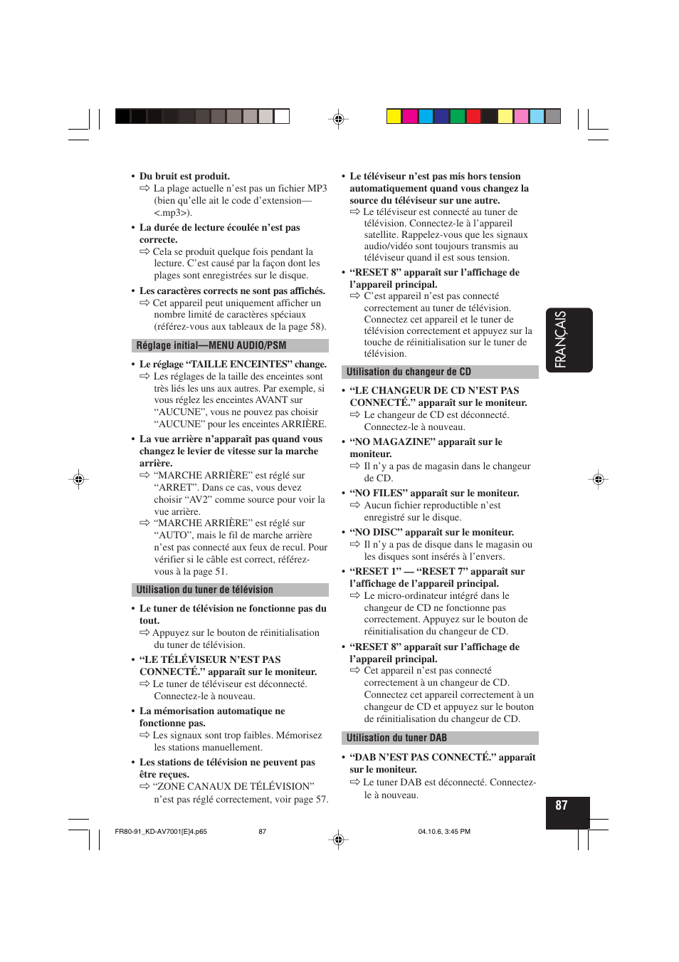 Français | JVC KD-AV7001 User Manual | Page 267 / 363