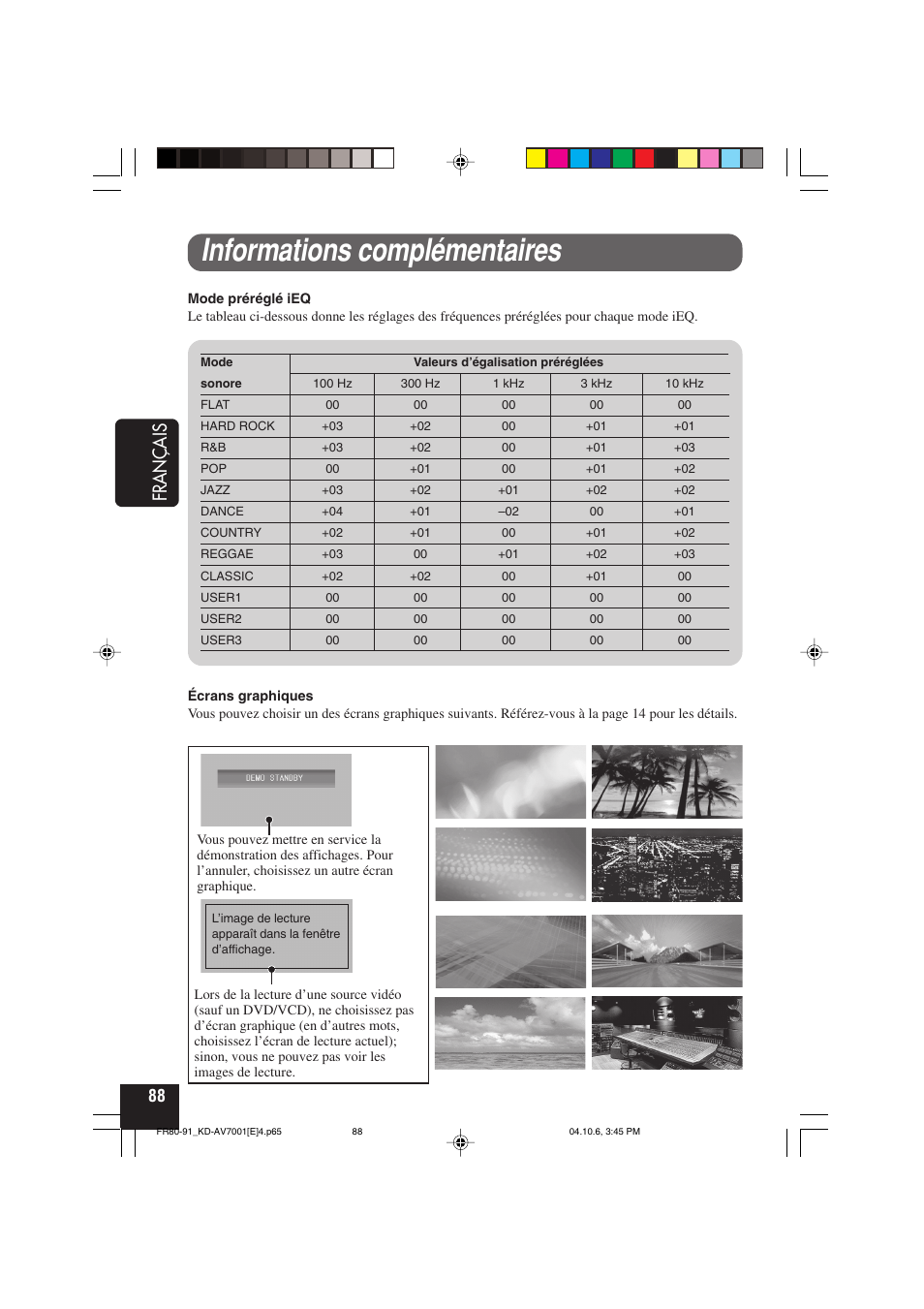 Informations complémentaires, Français | JVC KD-AV7001 User Manual | Page 268 / 363