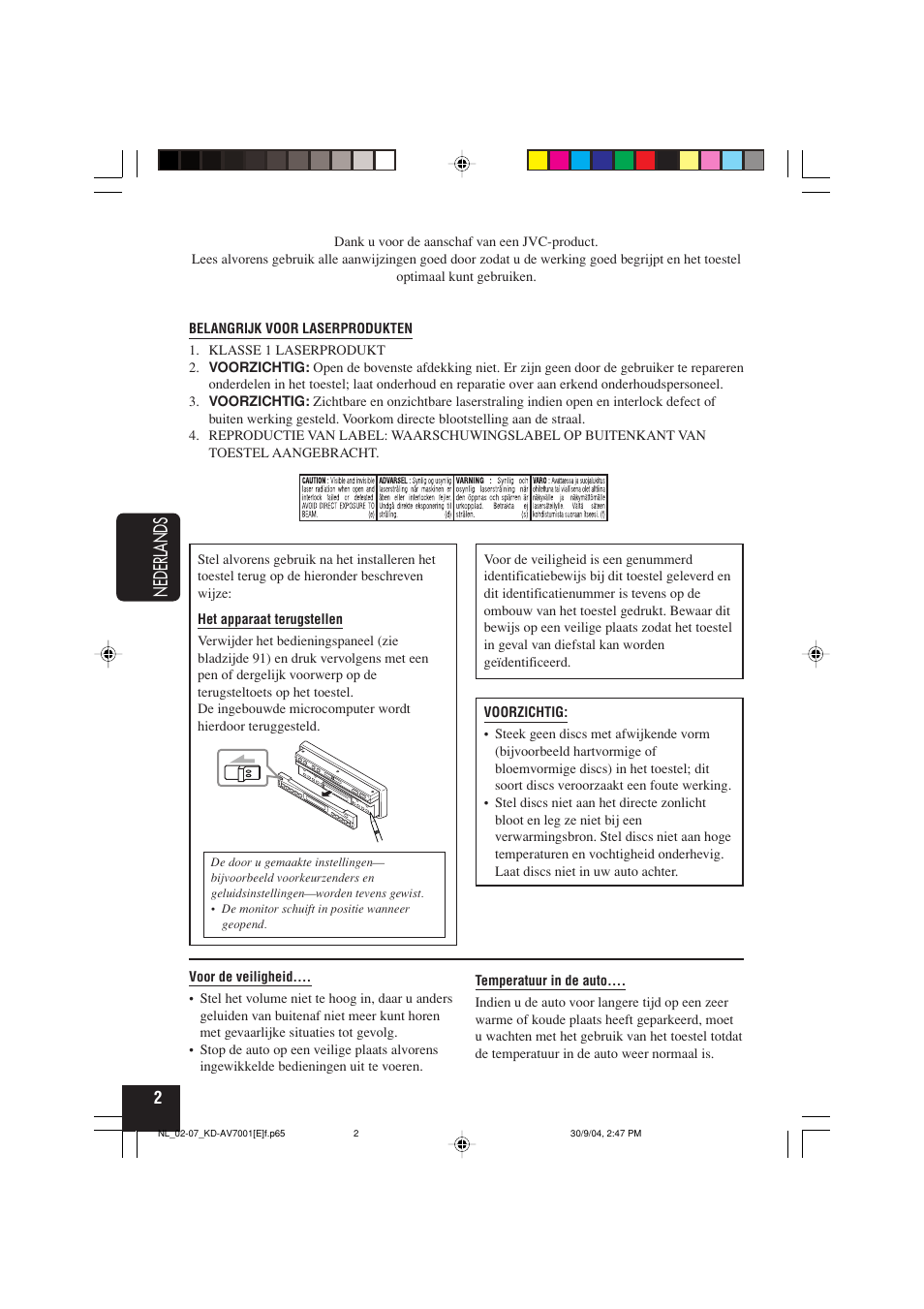 Nederlands | JVC KD-AV7001 User Manual | Page 272 / 363