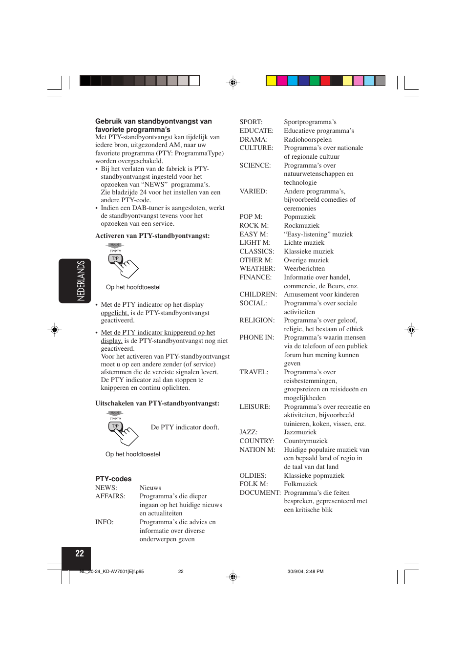 Nederlands | JVC KD-AV7001 User Manual | Page 292 / 363