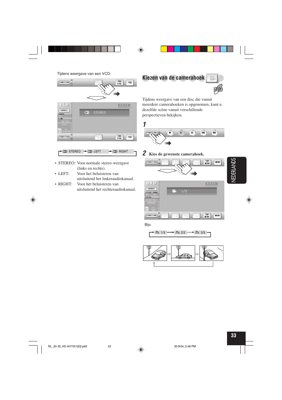 Nederlands, Kiezen van de camerahoek | JVC KD-AV7001 User Manual | Page 303 / 363