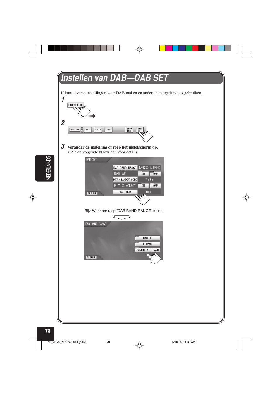 Instellen van dab—dab set | JVC KD-AV7001 User Manual | Page 348 / 363