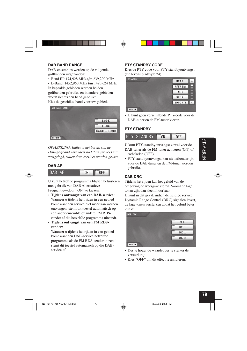 Nederlands | JVC KD-AV7001 User Manual | Page 349 / 363