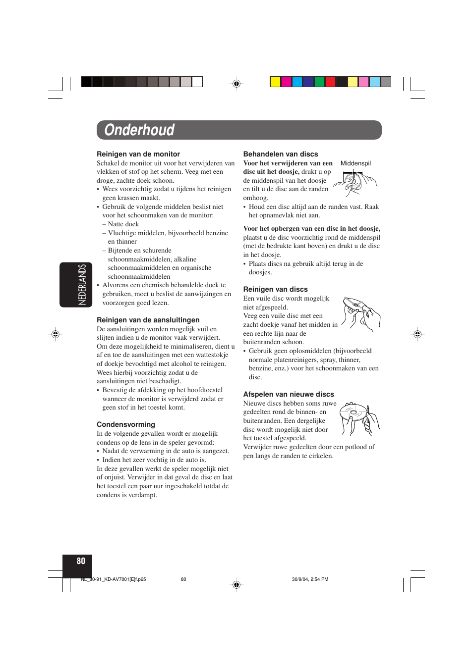 Onderhoud, Nederlands | JVC KD-AV7001 User Manual | Page 350 / 363