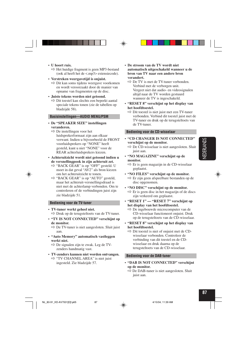 Nederlands | JVC KD-AV7001 User Manual | Page 357 / 363