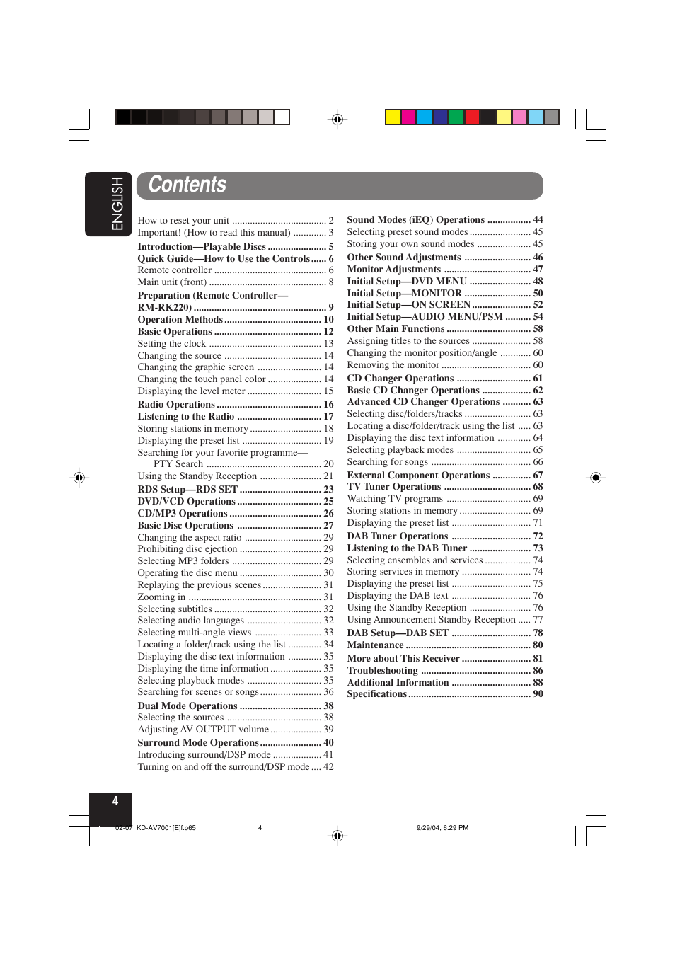 JVC KD-AV7001 User Manual | Page 4 / 363