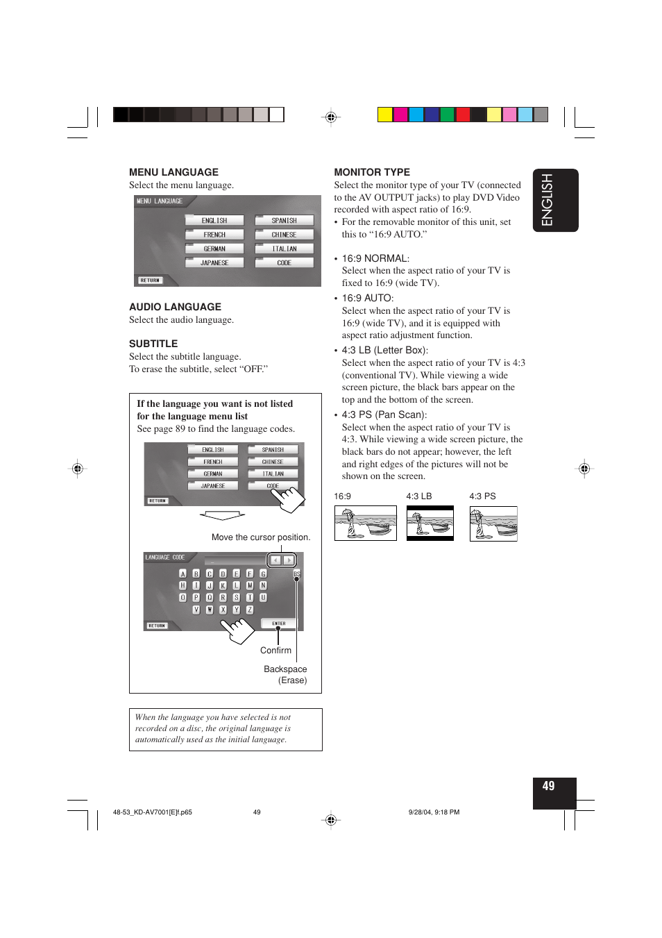 English | JVC KD-AV7001 User Manual | Page 49 / 363