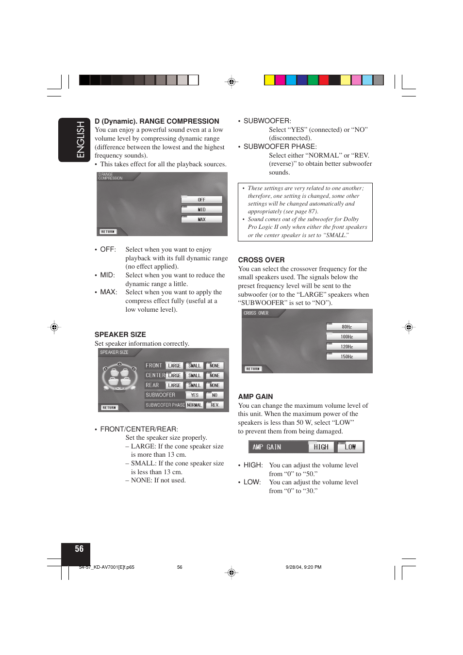 English | JVC KD-AV7001 User Manual | Page 56 / 363