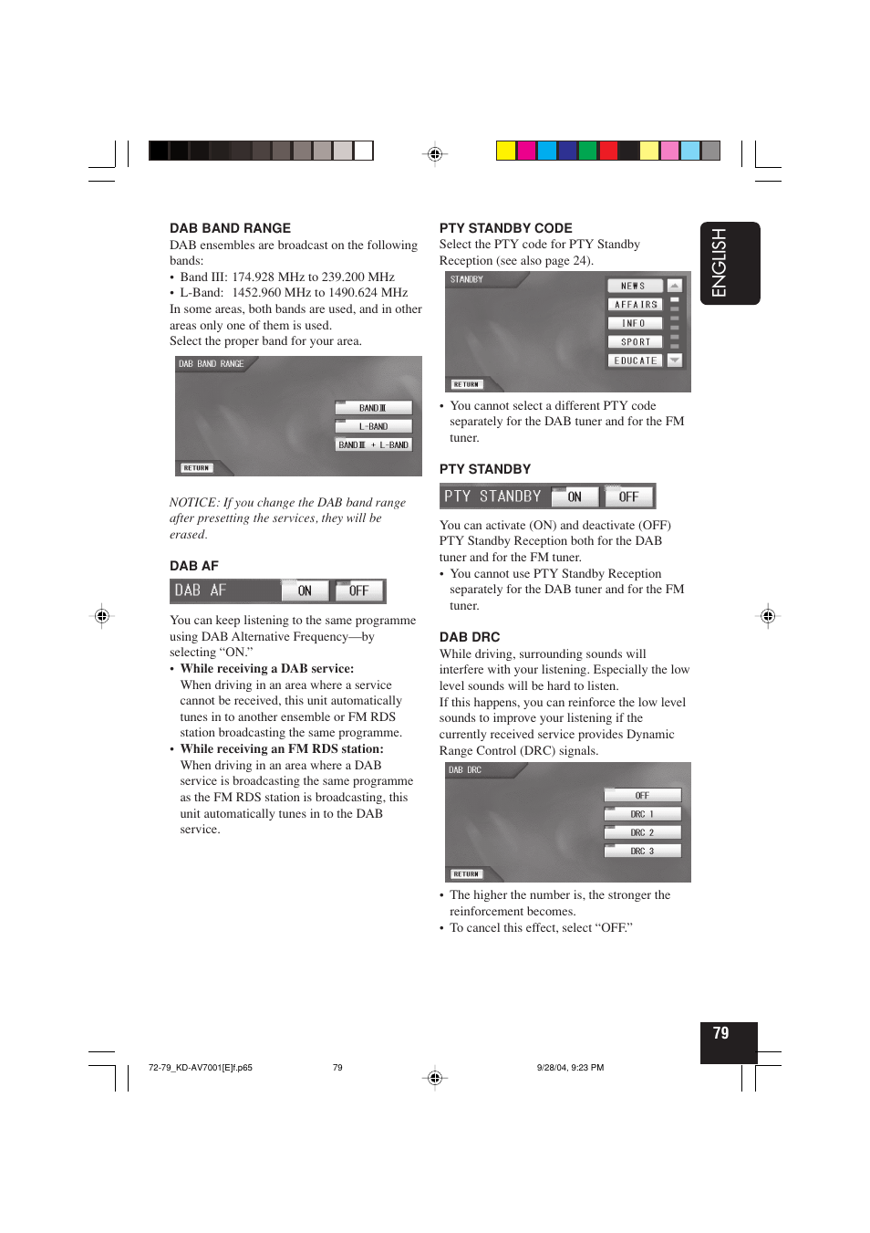 English | JVC KD-AV7001 User Manual | Page 79 / 363