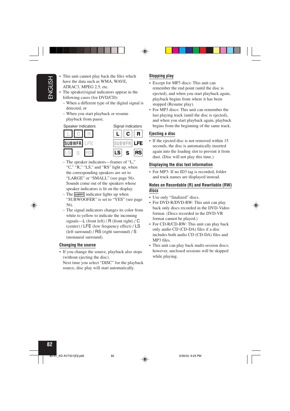 English | JVC KD-AV7001 User Manual | Page 82 / 363