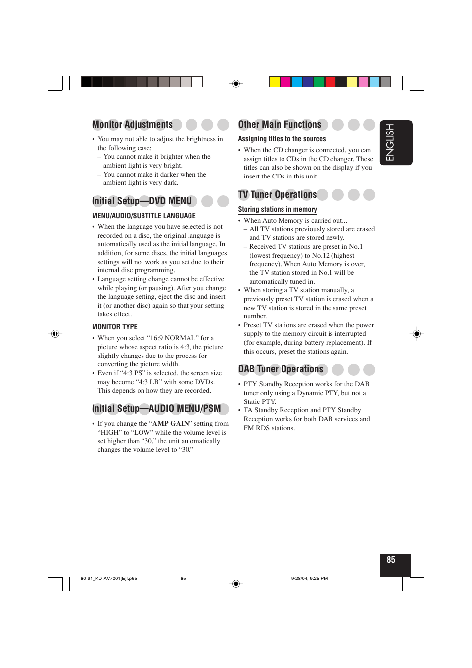 JVC KD-AV7001 User Manual | Page 85 / 363