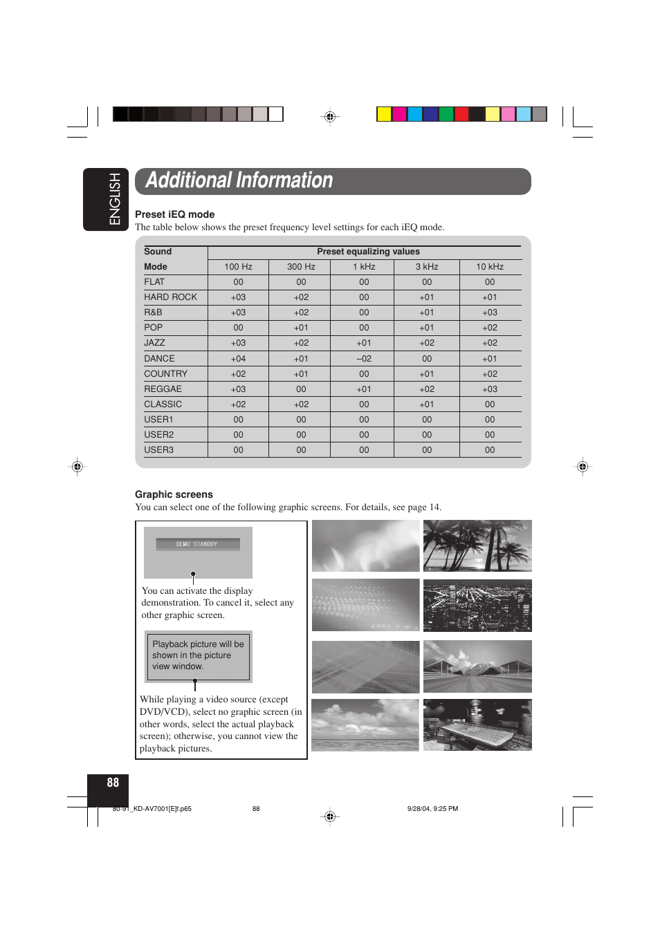 Additional information, English | JVC KD-AV7001 User Manual | Page 88 / 363