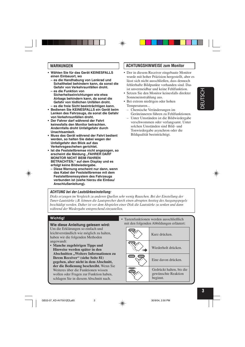 Deutsch | JVC KD-AV7001 User Manual | Page 93 / 363