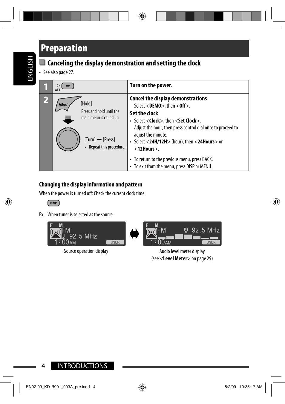 Preparation | JVC KD-R901 User Manual | Page 4 / 185