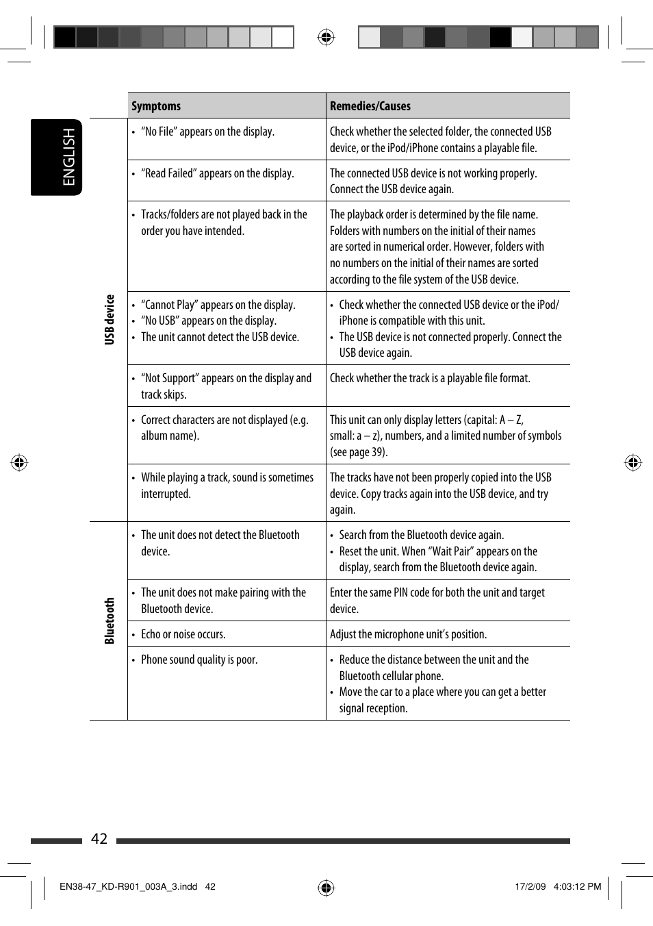 English 42 | JVC KD-R901 User Manual | Page 42 / 185