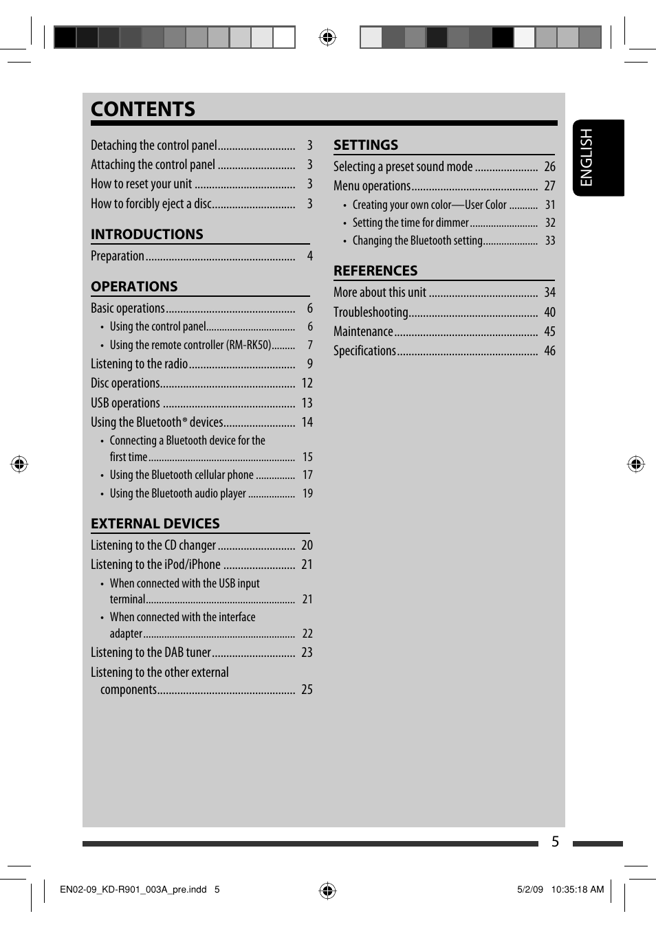 JVC KD-R901 User Manual | Page 5 / 185