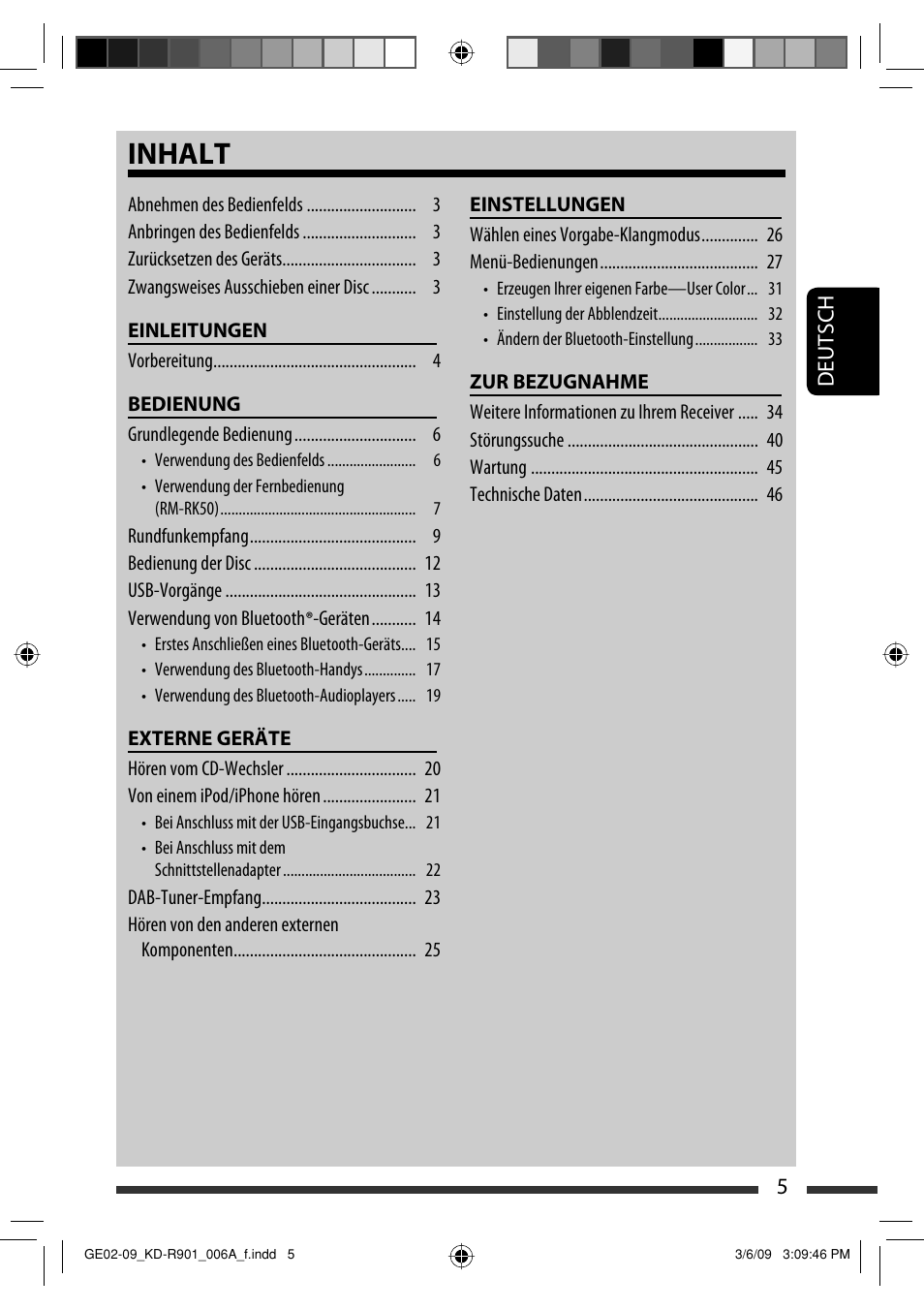 Inhalt | JVC KD-R901 User Manual | Page 51 / 185