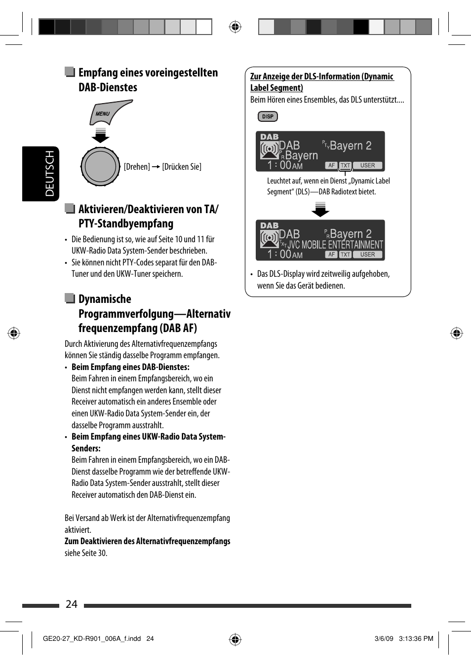 Deutsch 24 | JVC KD-R901 User Manual | Page 70 / 185