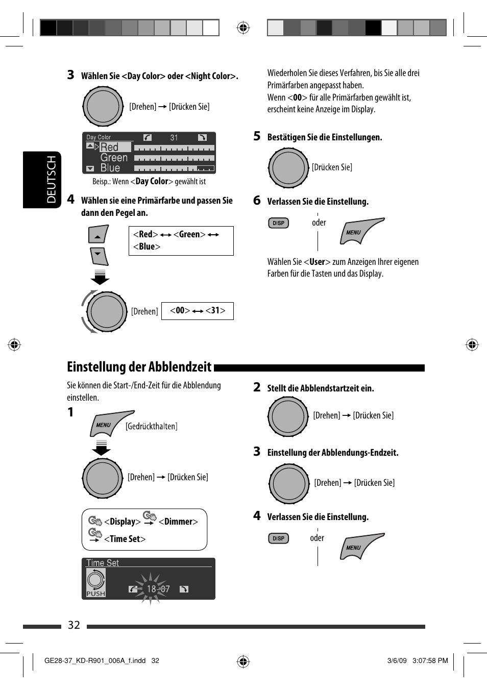 Einstellung der abblendzeit | JVC KD-R901 User Manual | Page 78 / 185