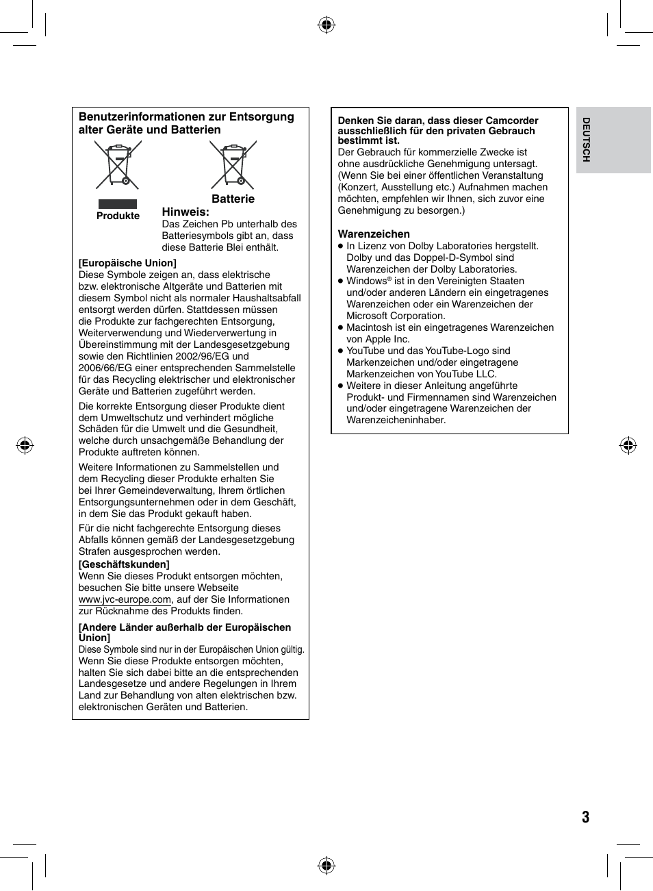 JVC GZ-MS90 User Manual | Page 3 / 60