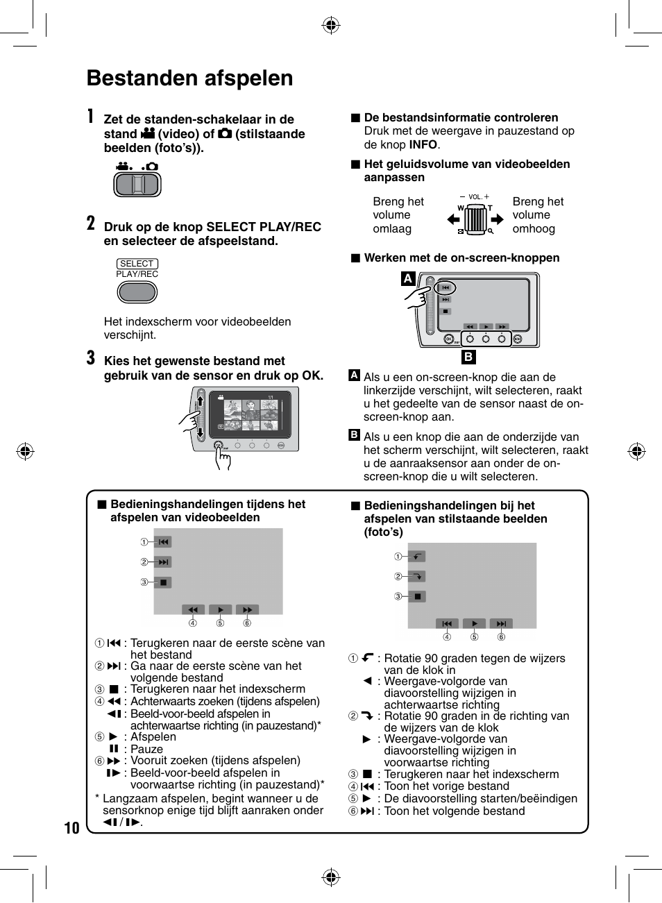 Bestanden afspelen, Bestanden.afspelen | JVC GZ-MS90 User Manual | Page 30 / 60