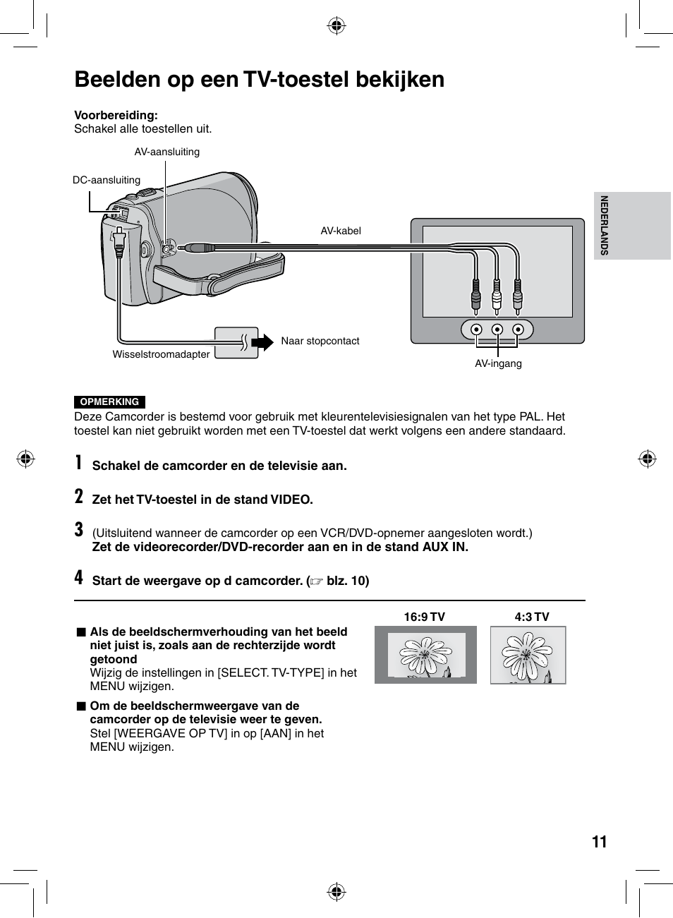 Beelden op een tv-toestel bekijken, Beelden.op.een.tv-toestel.bekijken | JVC GZ-MS90 User Manual | Page 31 / 60