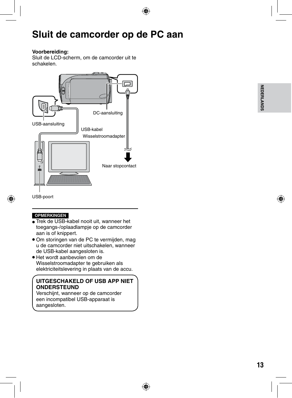 Sluit de camcorder op de pc aan, Sluit.de.camcorder.op.de.pc.aan | JVC GZ-MS90 User Manual | Page 33 / 60