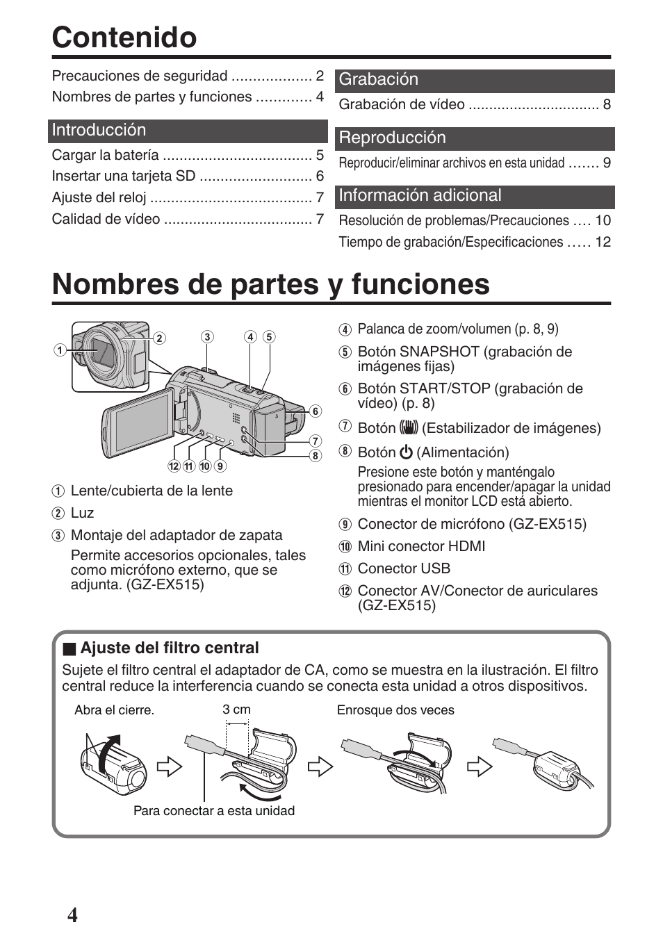JVC GZ-EX515 User Manual | Page 28 / 100