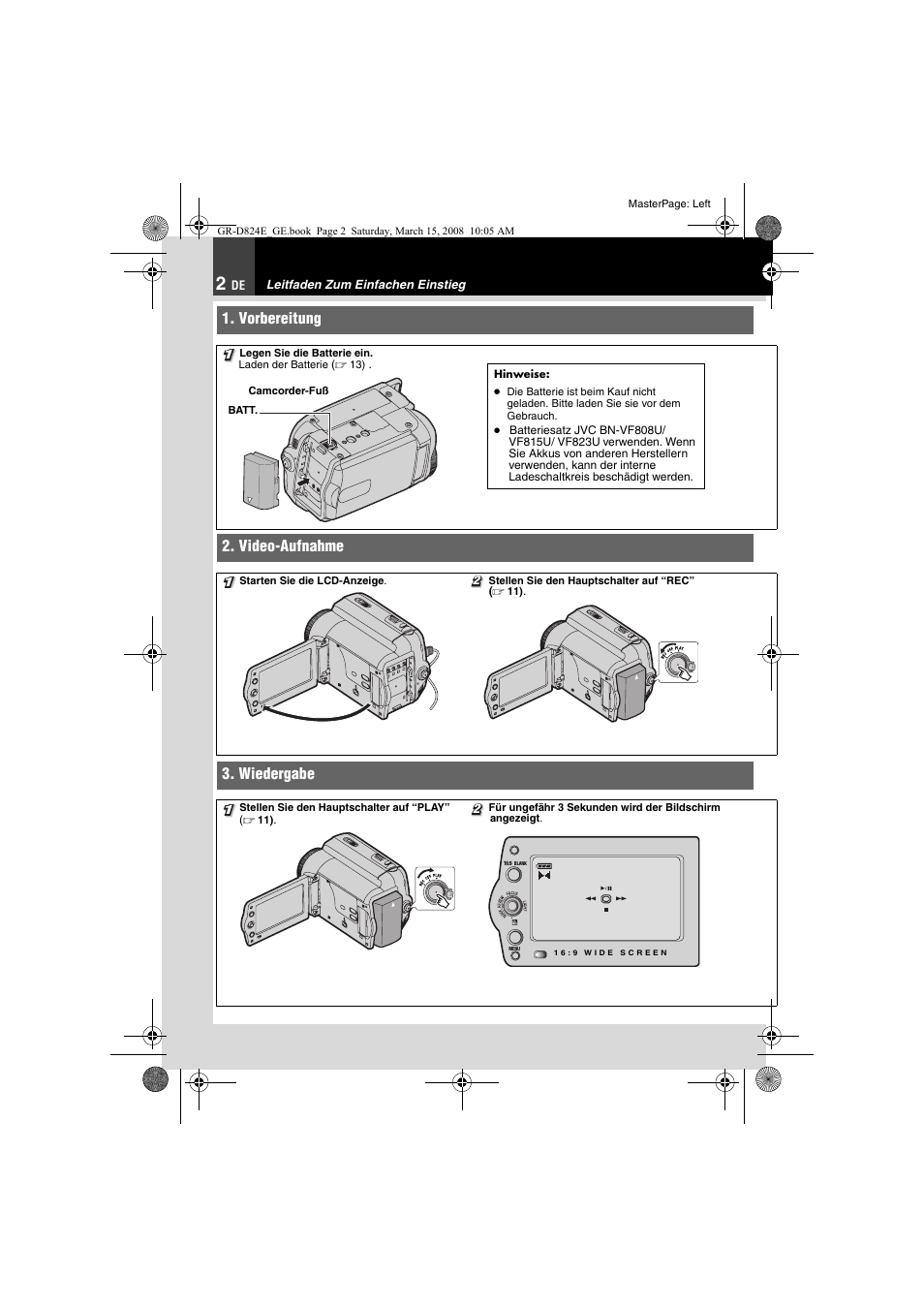 JVC GR-D824 User Manual | Page 2 / 120