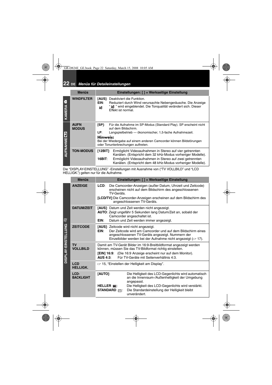 En zur a | JVC GR-D824 User Manual | Page 22 / 120