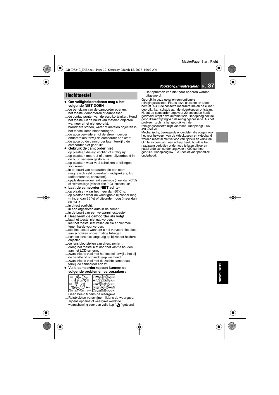 Hoofdtoestel | JVC GR-D824 User Manual | Page 77 / 120