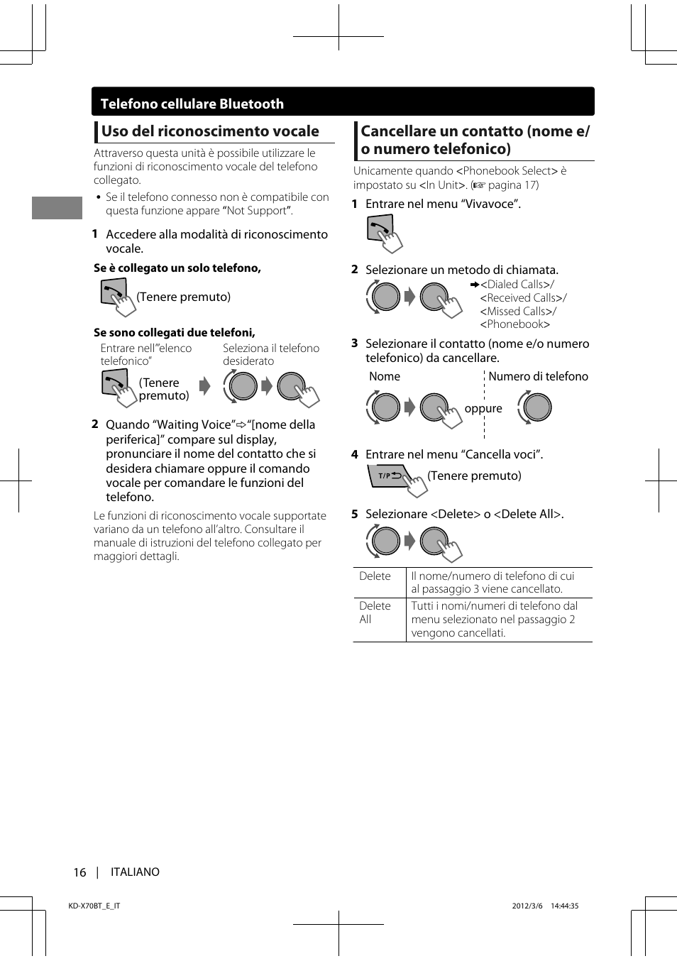 Uso del riconoscimento vocale | JVC KD-X70 User Manual | Page 72 / 113