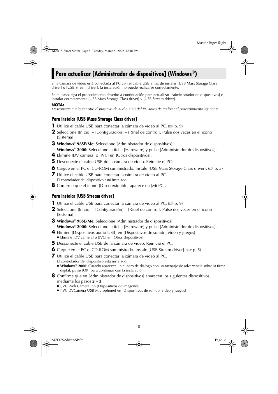 JVC GR-DVP7 User Manual | Page 8 / 16