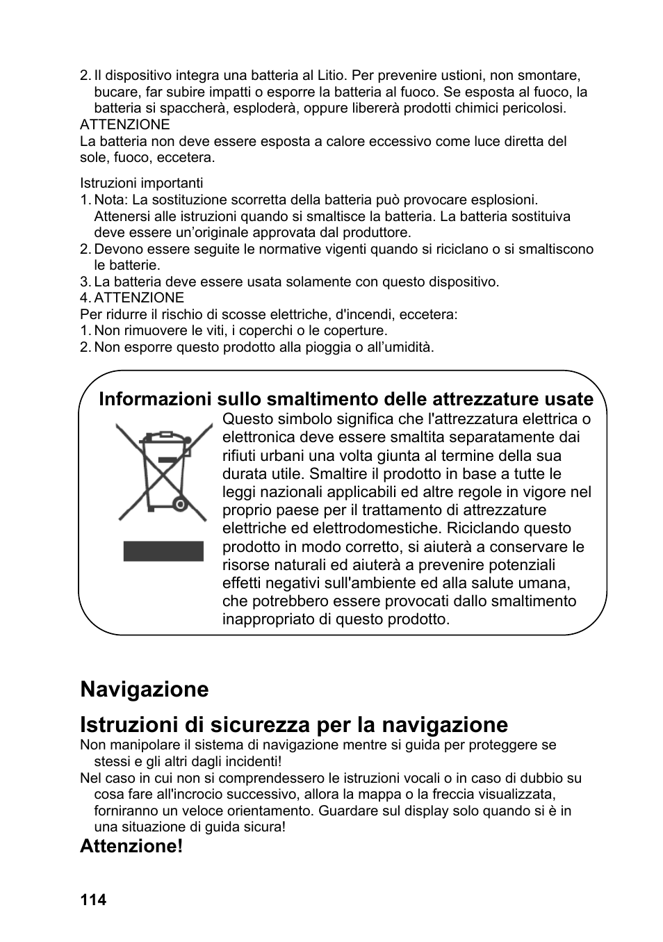 Attenzione | JVC KV-PX701 User Manual | Page 114 / 215