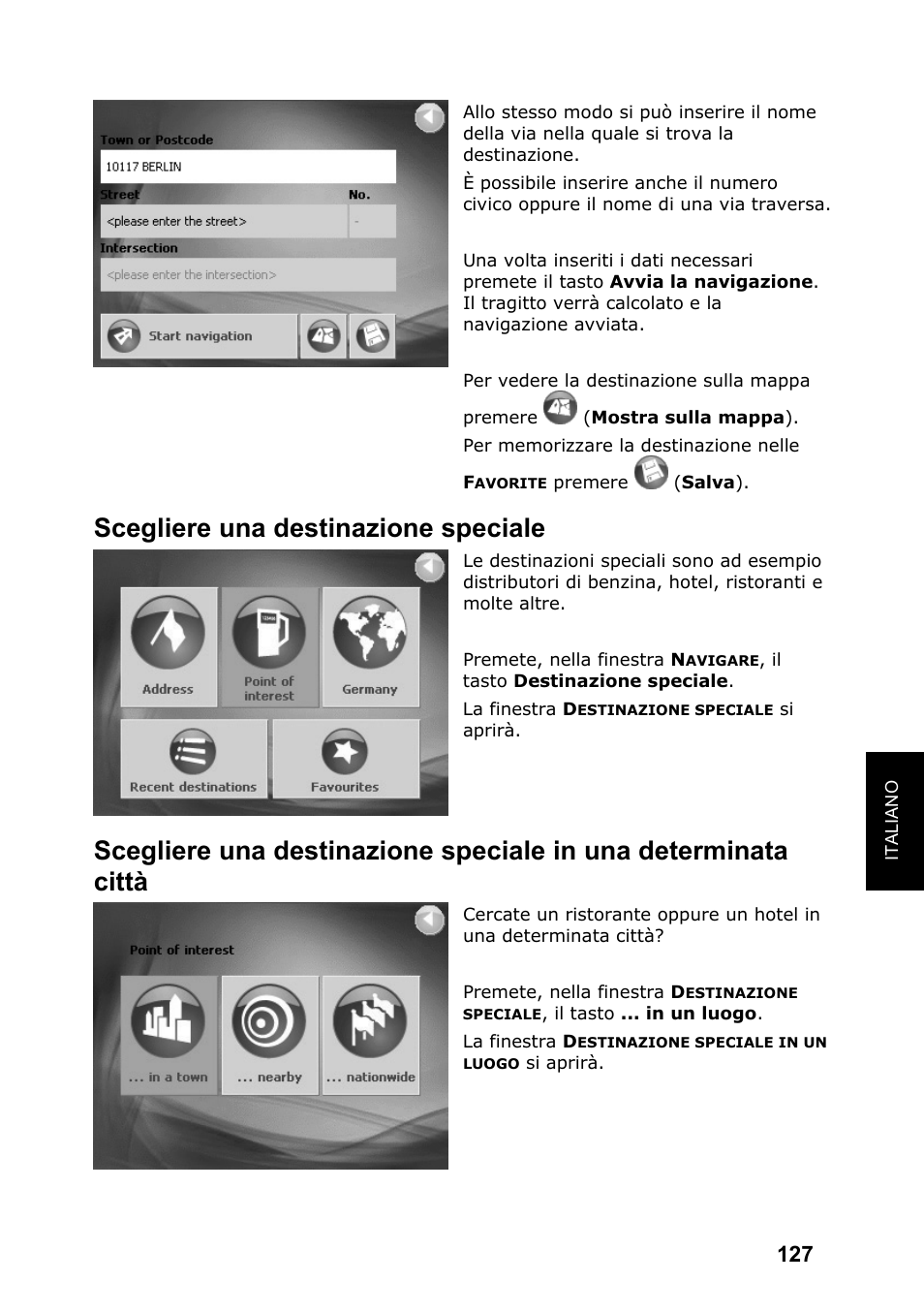 Scegliere una destinazione speciale | JVC KV-PX701 User Manual | Page 127 / 215