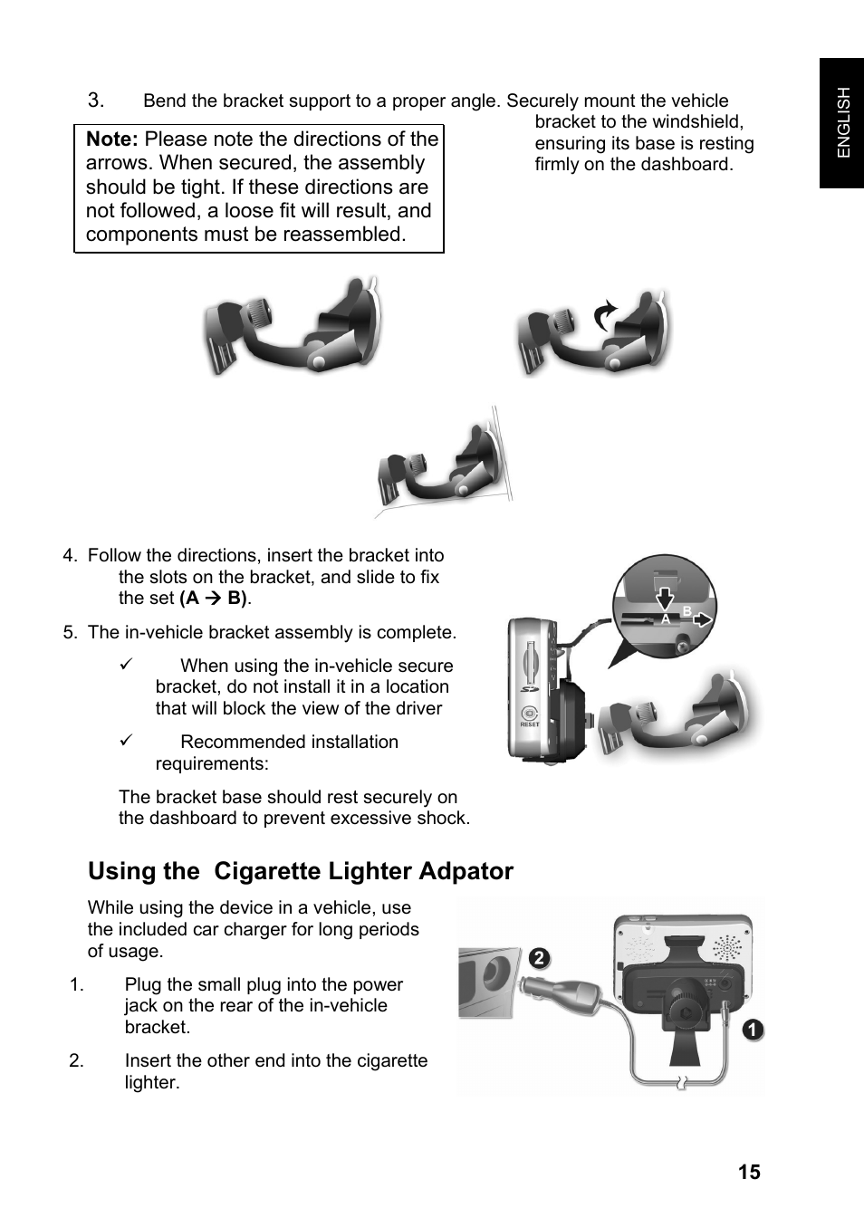 Using the cigarette lighter adpator | JVC KV-PX701 User Manual | Page 15 / 215