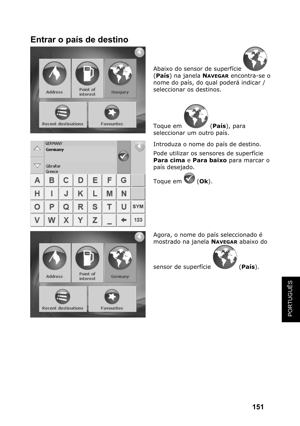 Entrar o país de destino | JVC KV-PX701 User Manual | Page 151 / 215