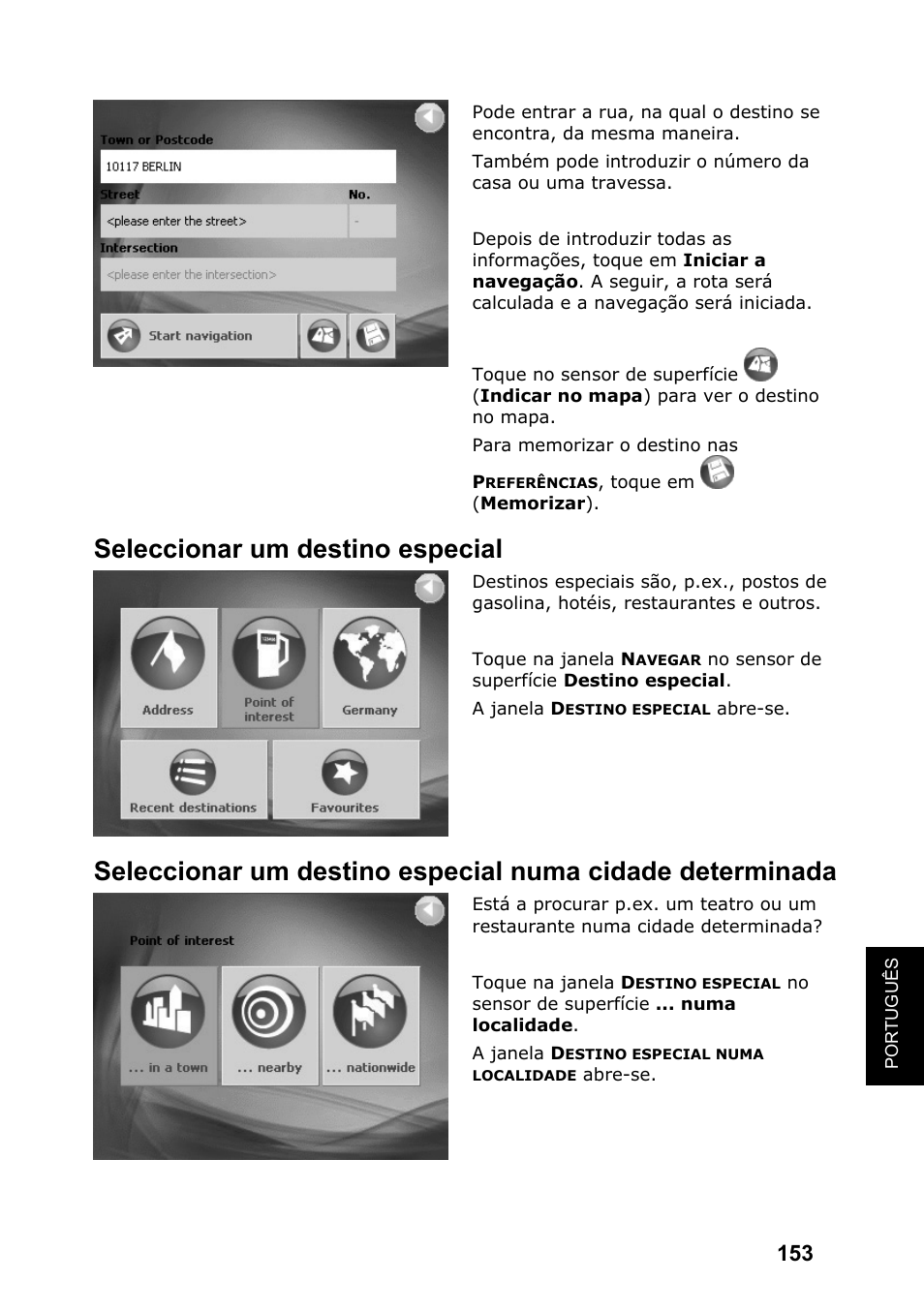 Seleccionar um destino especial | JVC KV-PX701 User Manual | Page 153 / 215