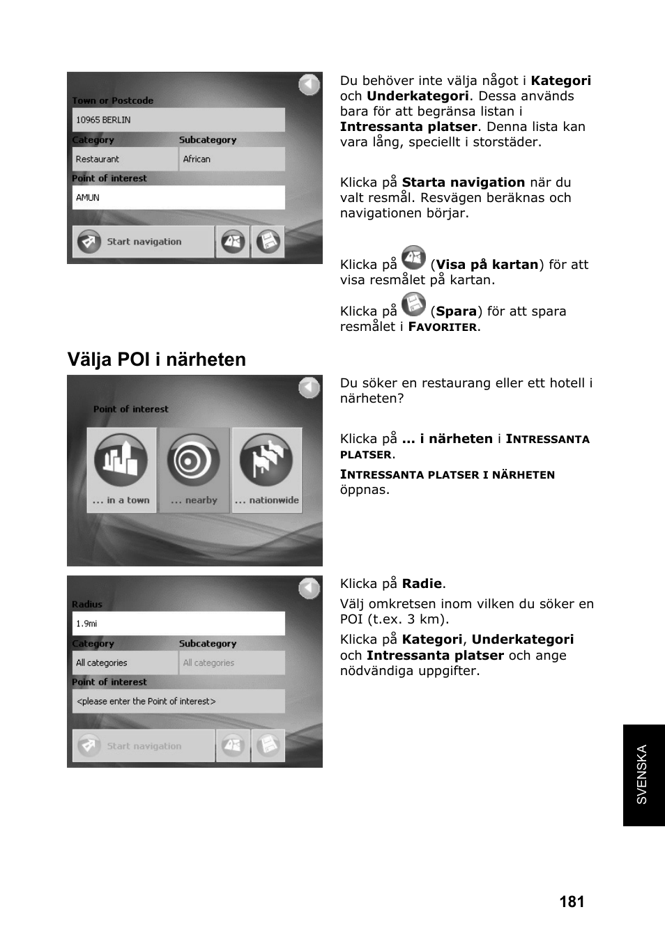 Välja poi i närheten | JVC KV-PX701 User Manual | Page 181 / 215