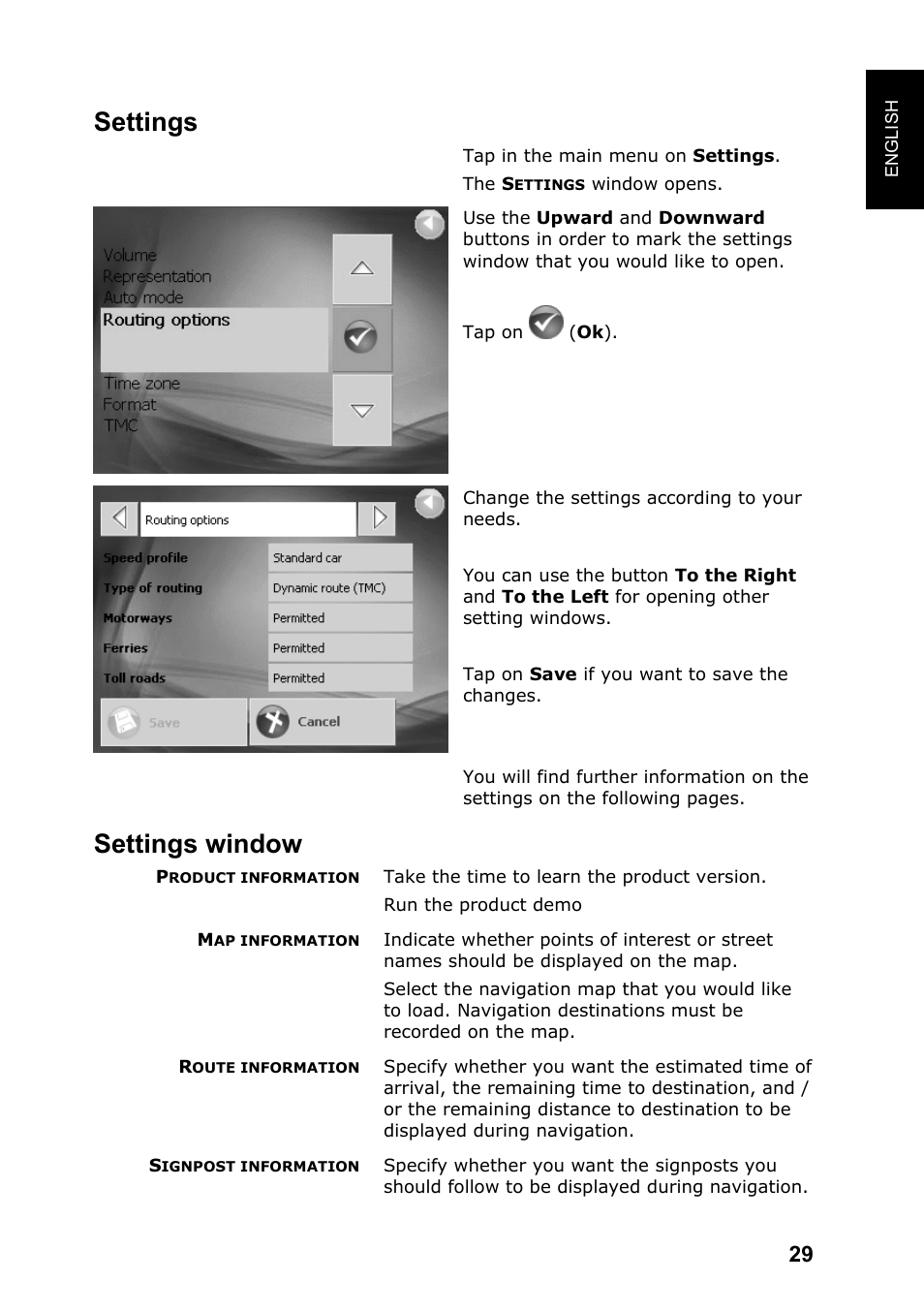 Settings, Settings window | JVC KV-PX701 User Manual | Page 29 / 215