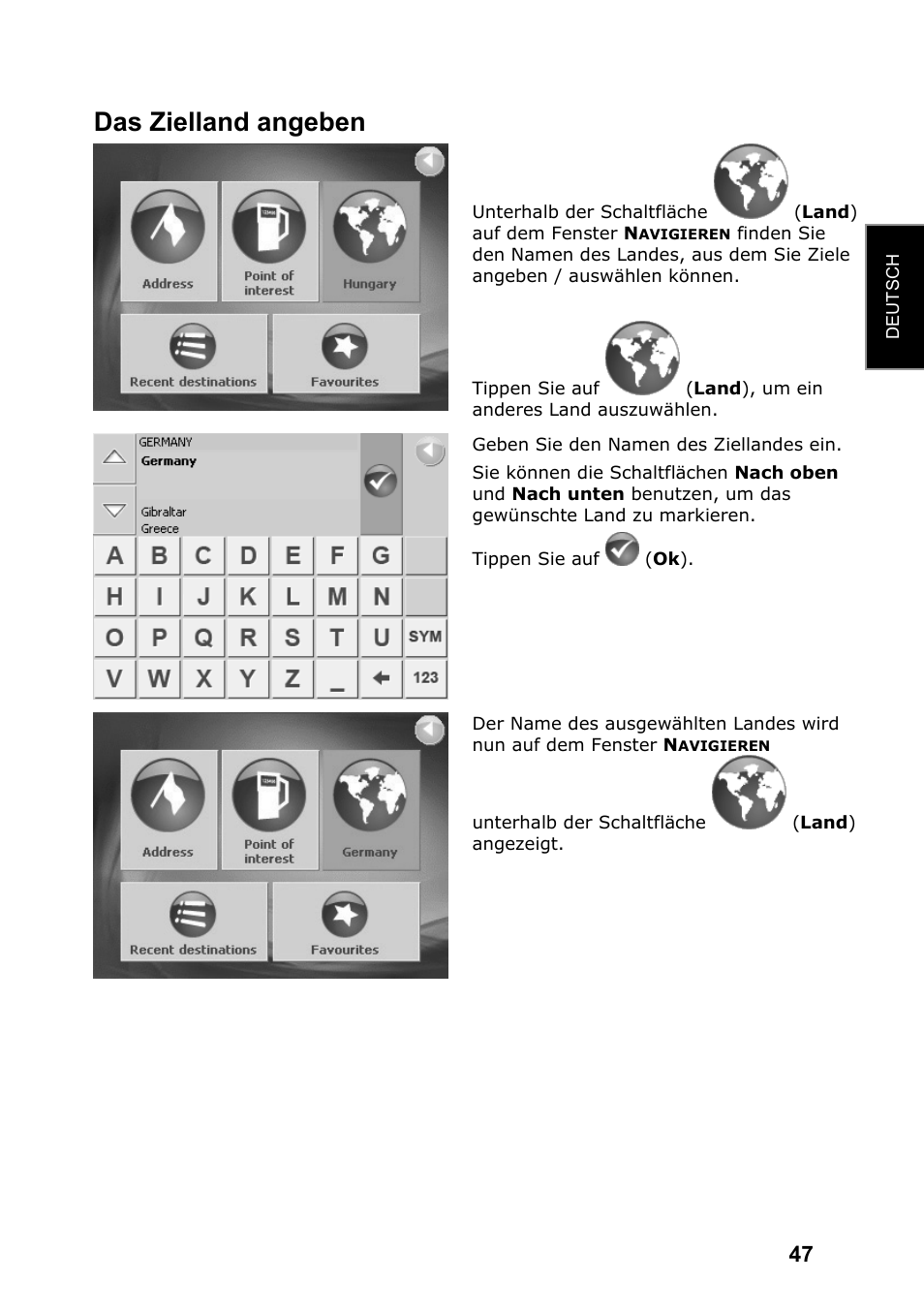 Das zielland angeben | JVC KV-PX701 User Manual | Page 47 / 215