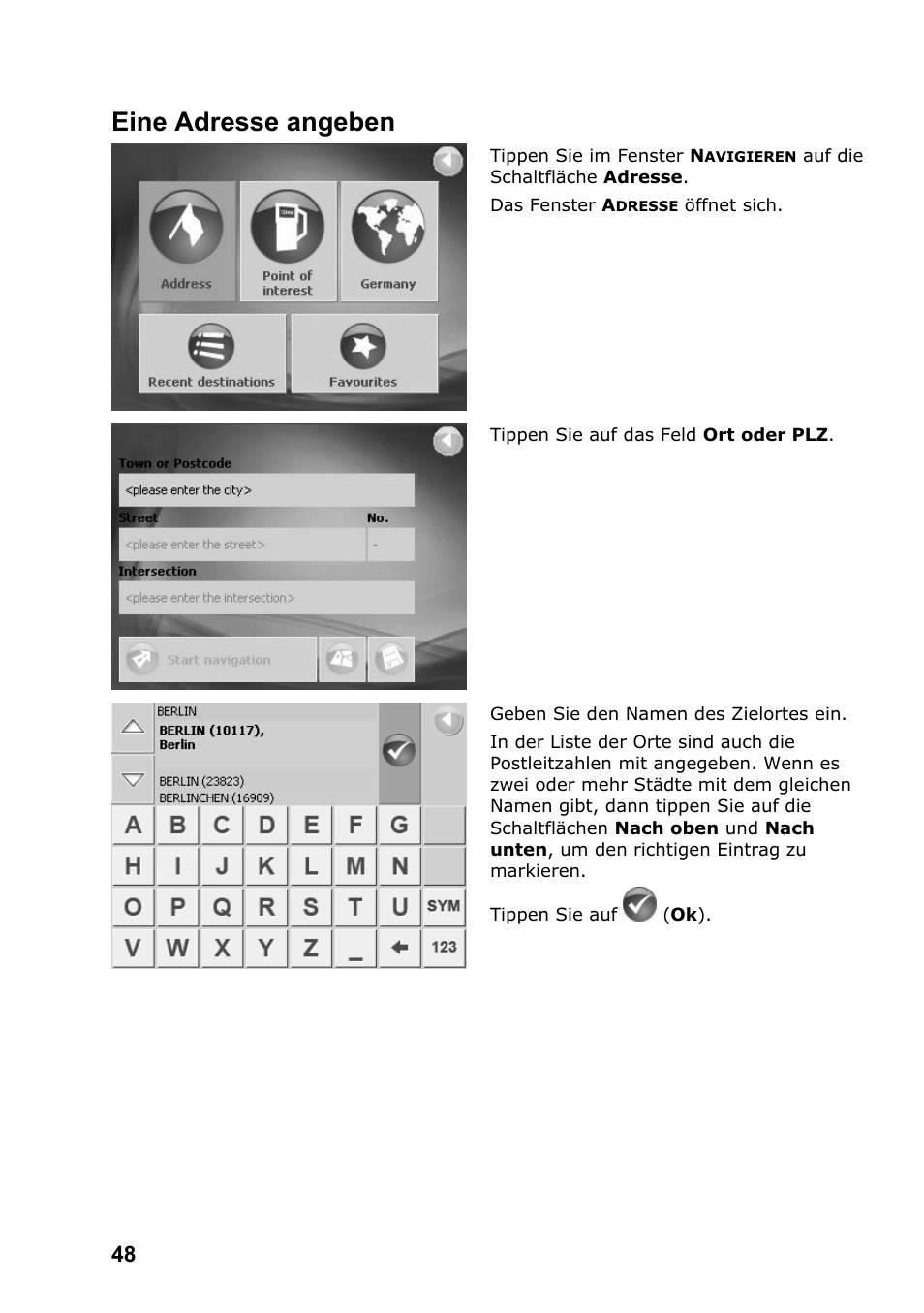Eine adresse angeben | JVC KV-PX701 User Manual | Page 48 / 215